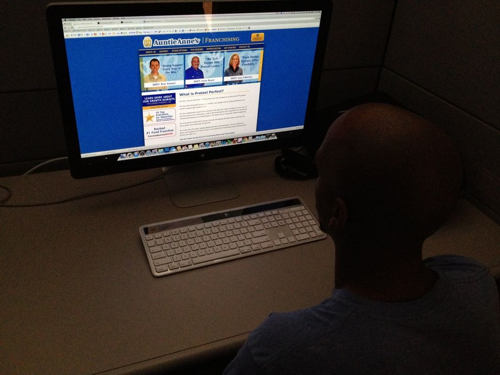 That's it! Auntie Anne's Pretzels is looking for a franchisee in his area. David was so excited he wrote up his business plan that night like a modern day Jerry Maquire. It was finally happening!