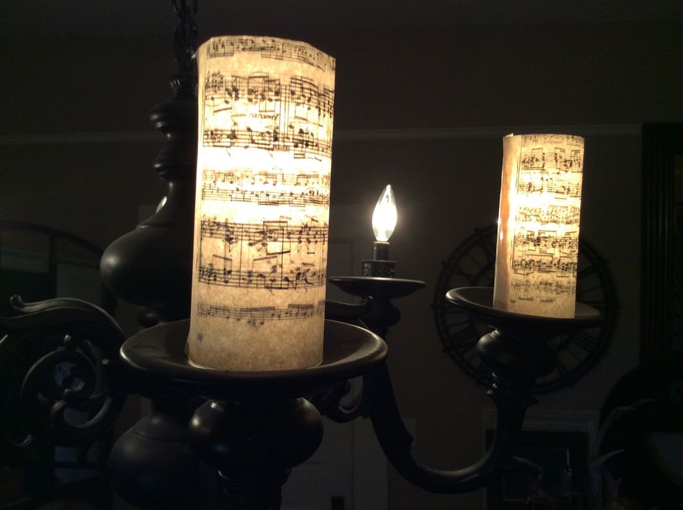 That's it!! Place paper rolls over lights.