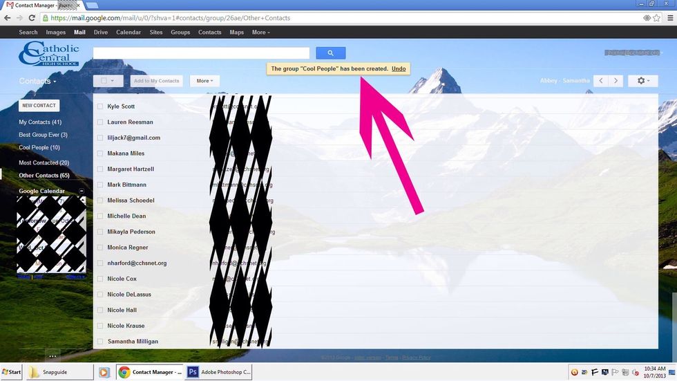 That's it! Your group is now created