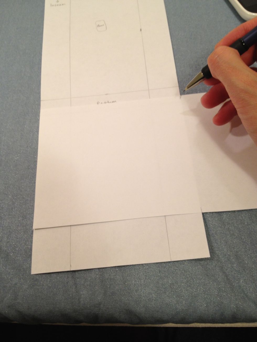That's okay, use some excess paper to extend what you've already got. Just lay it on top to get the measuements.
