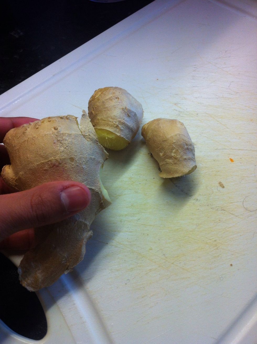 That's only the ginger you need And you can add more if you want for hotter taste