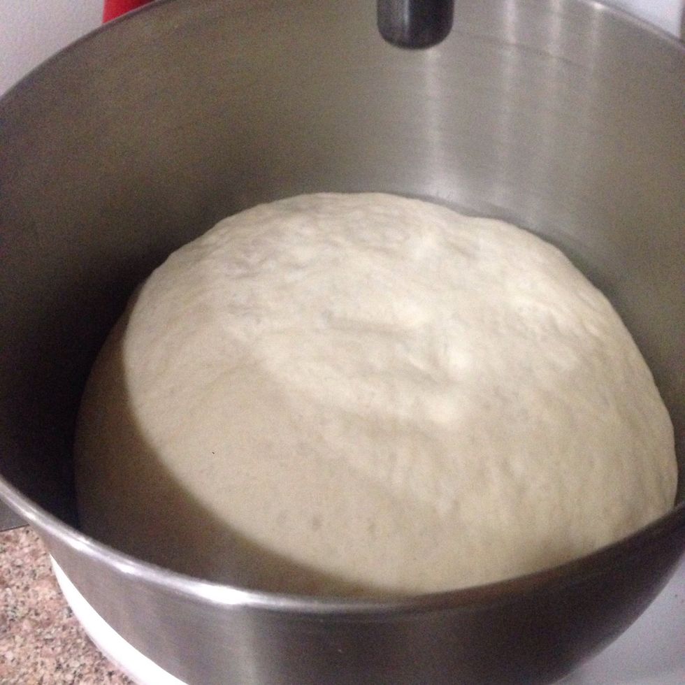 That's the dough after it rise.