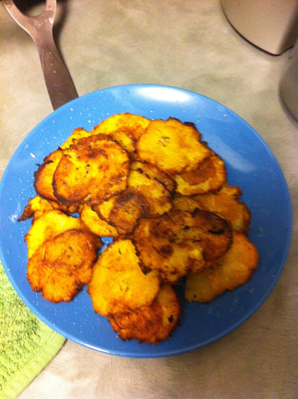 That's what the plantains were for ;) tostones just cut them up and fry them
