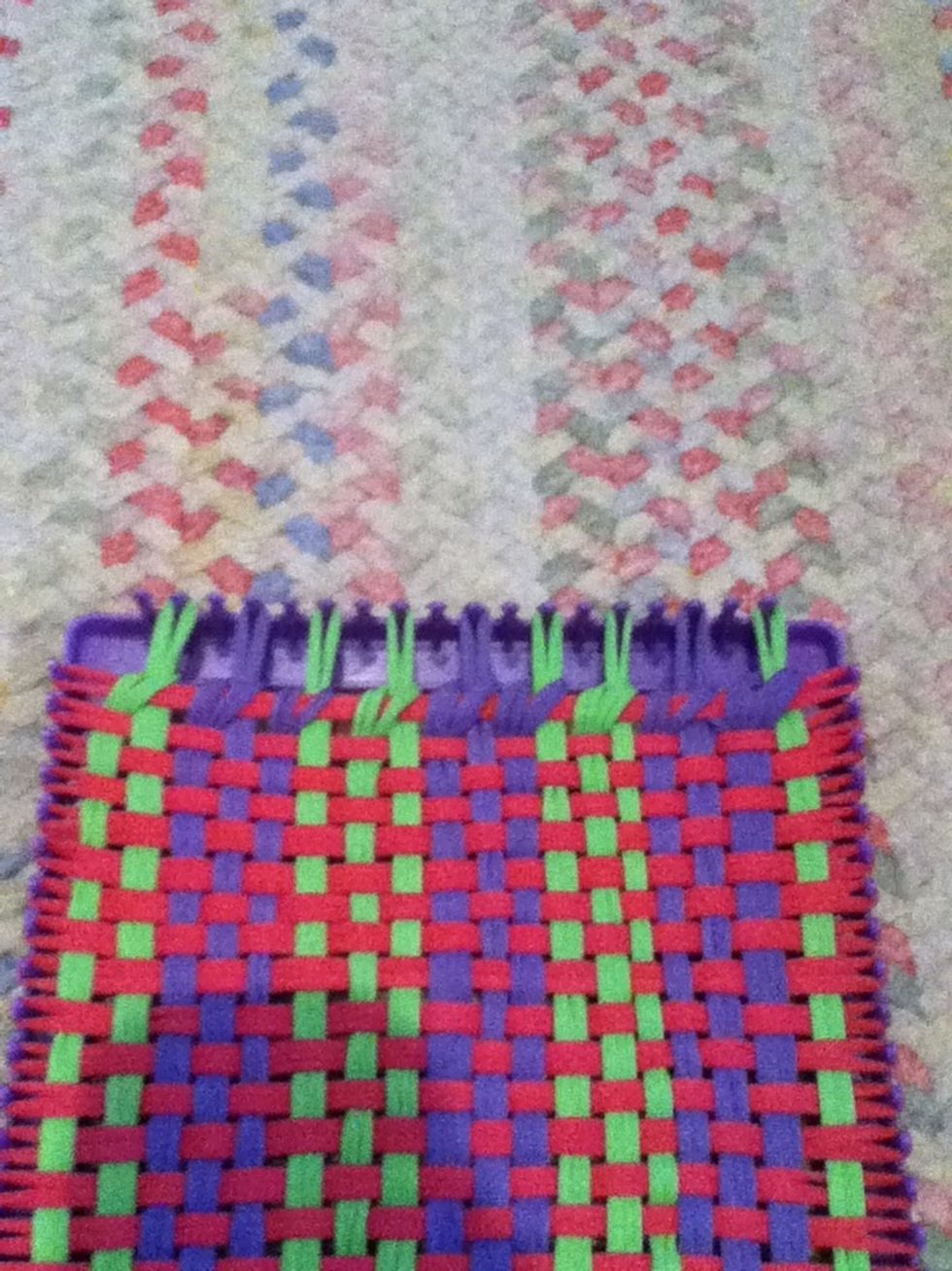 That's what the tie should look like keep going on the other sides