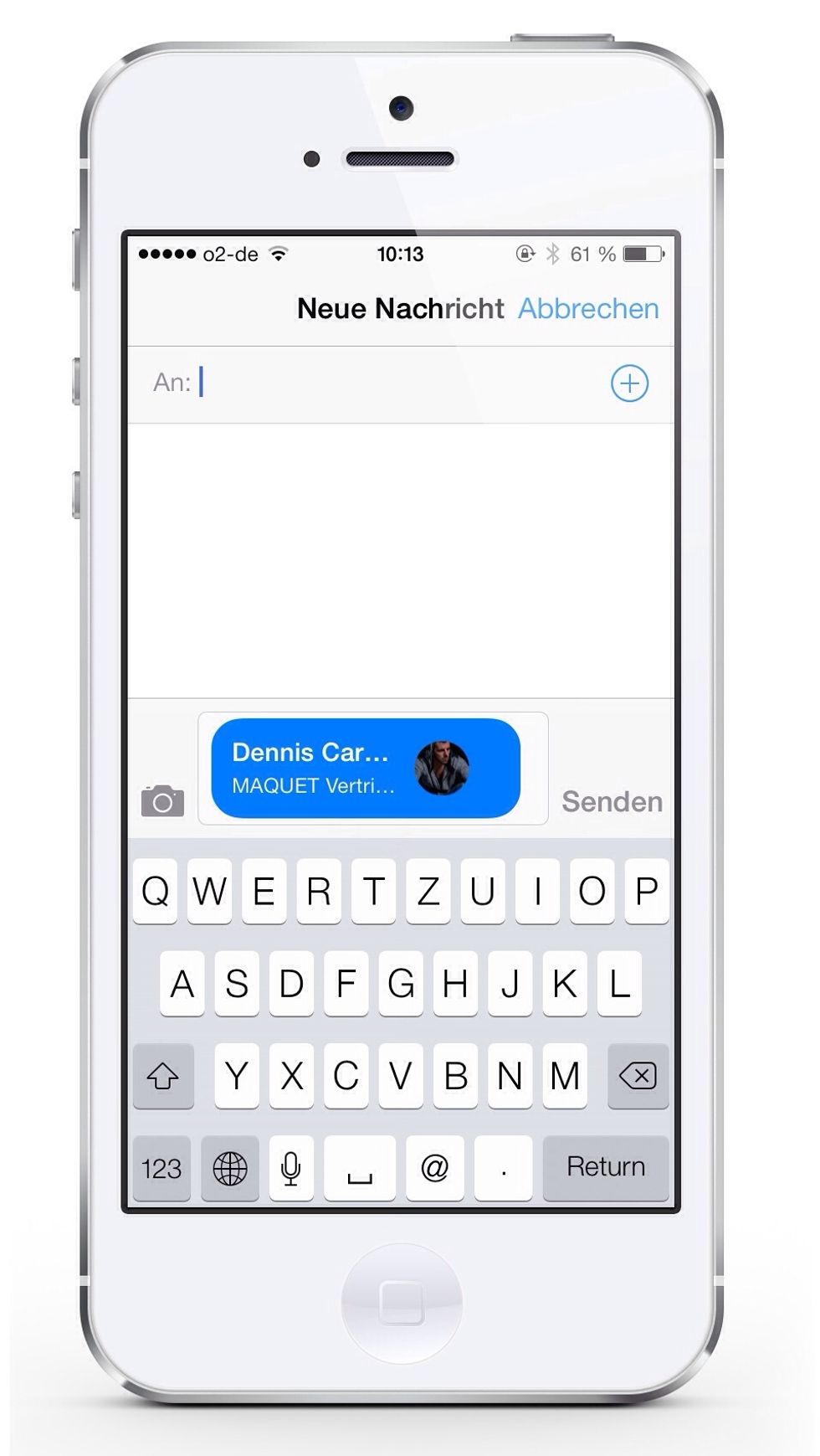 Thats it! The business card is individualized and ready to send without changing your original contact. The card is compatible with Android and Windows Phone!