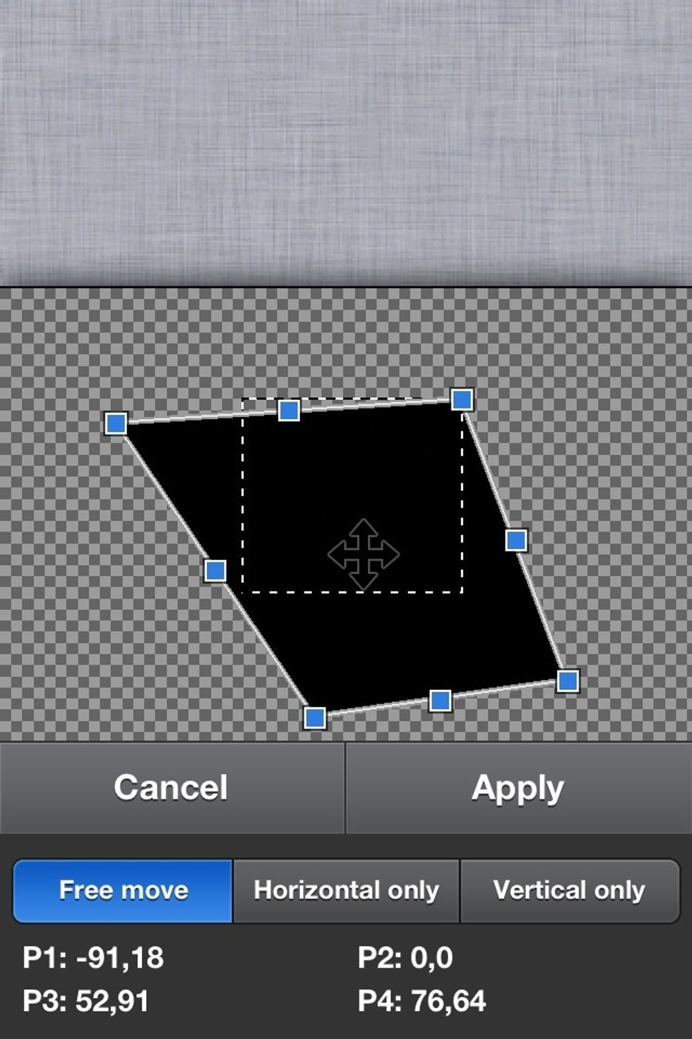The ability to alter the shape of an image or layer can be very useful. For example this image creates a sort of 3D effect.