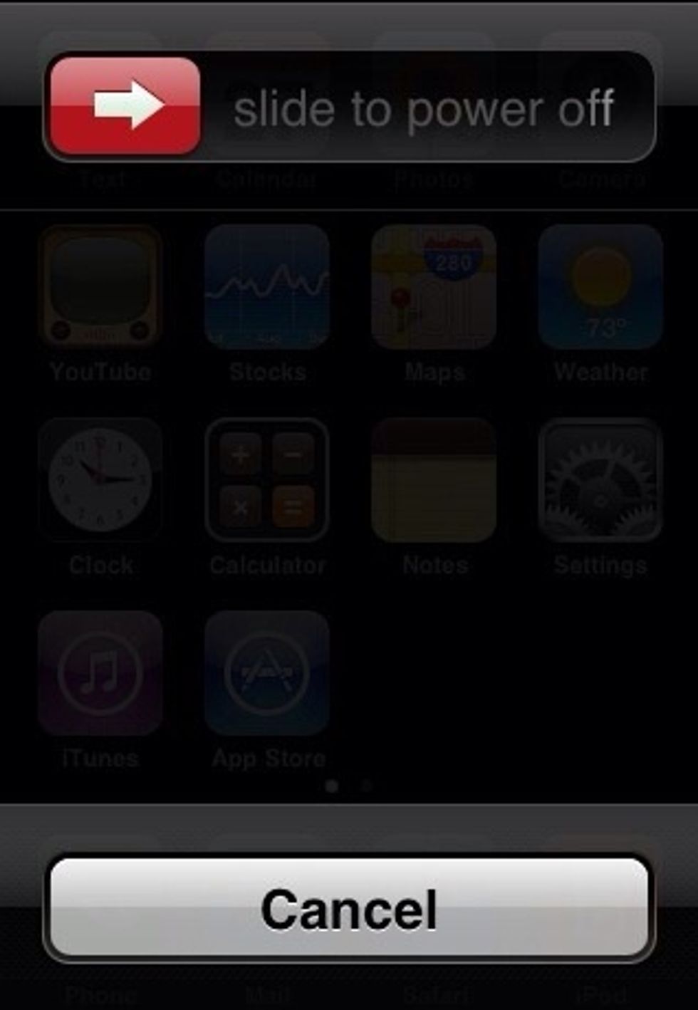 The above picture is what the "Slide to Power Off" screen will look like.