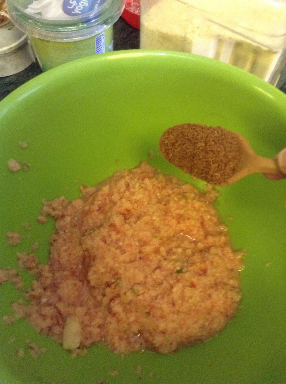 The add roasted powder of cumin