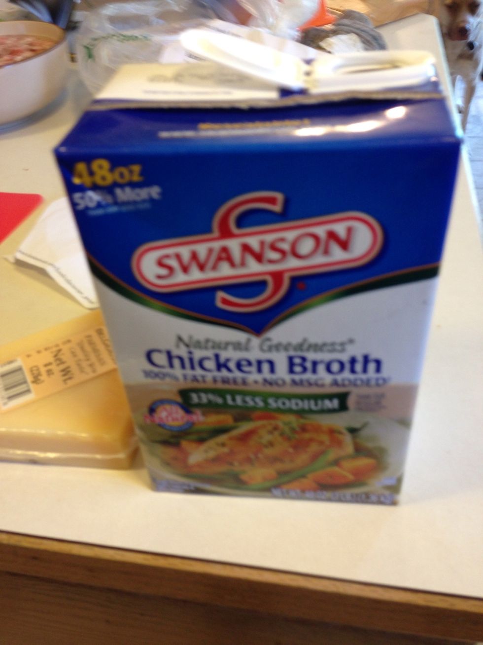 The amount of chicken stock will vary, really it can differ from one day to another. I used all 48 oz and another cup from another box... Total 56 oz