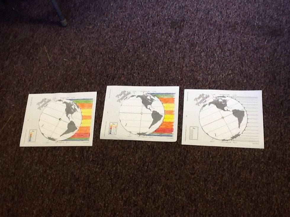 The amount of rays hitting the Earth changes as the Earth rotates around the Sun and the Earth spins around it's axis at a angle.
