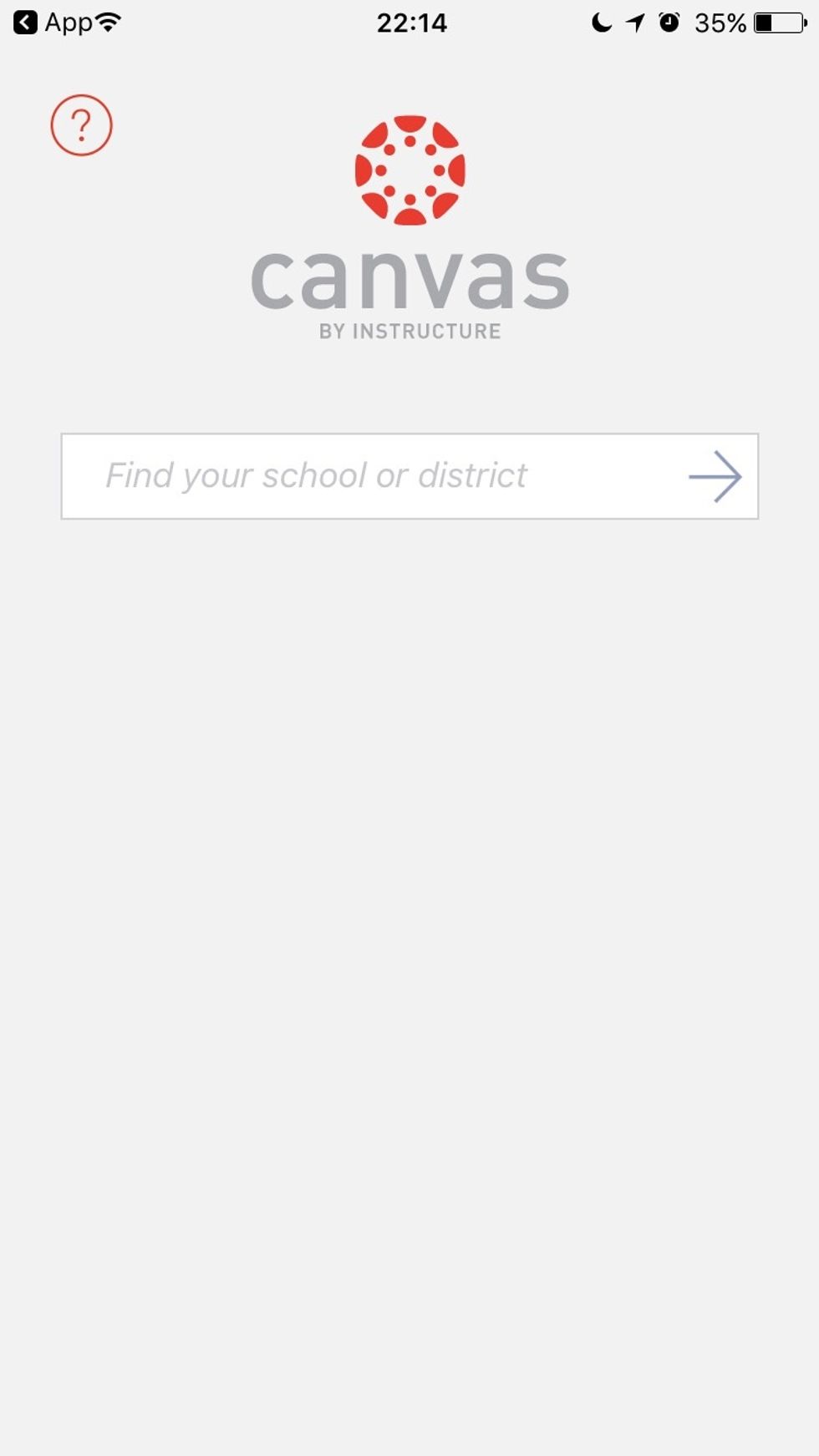 The app will ask you for your district's name in order to find your account.