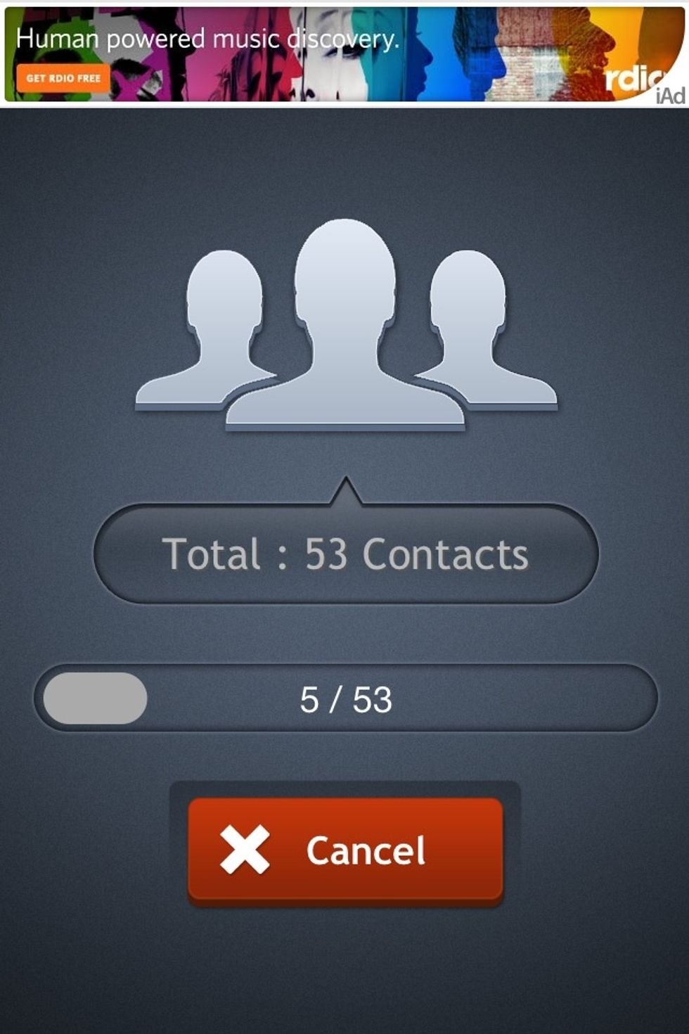 The app will begin making a VCF file for you. A VCF file is a popular digital business card format. It has been used since the 1990's. The app is set to this format by default.