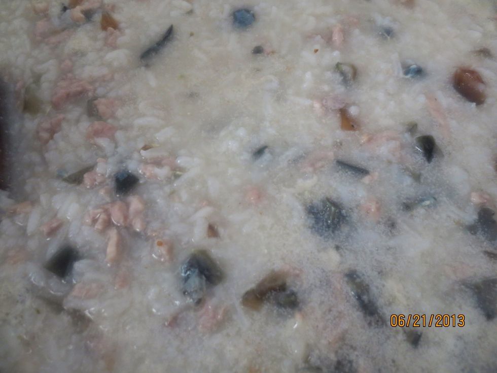 The aroma is delicious...see how the rice now looks so soft? It is ready!