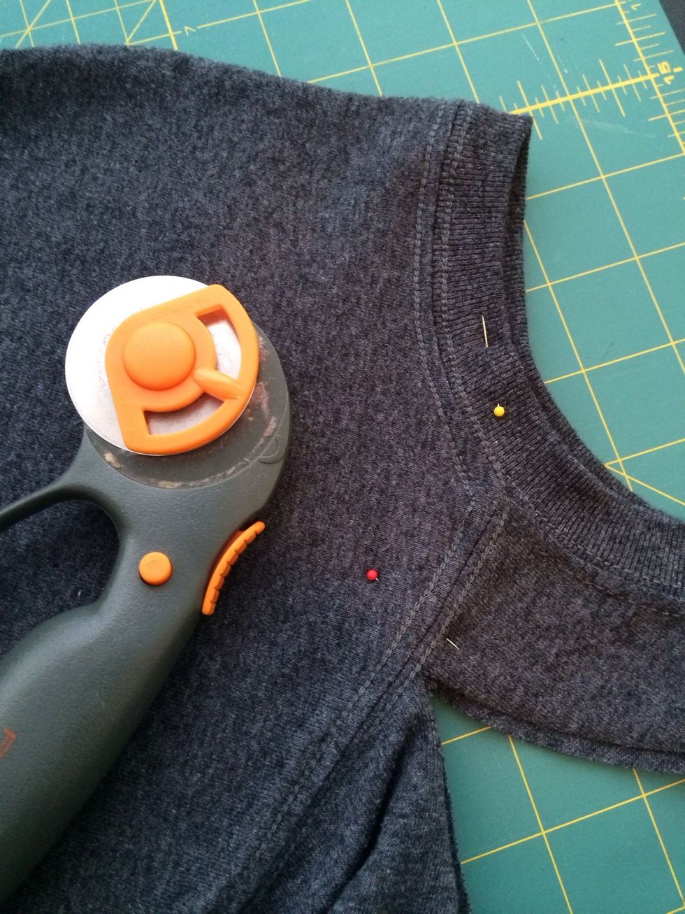 The back of your neck needs to be smaller than the scoop in the front unless you want it to fall of your shoulders (think flash dance).