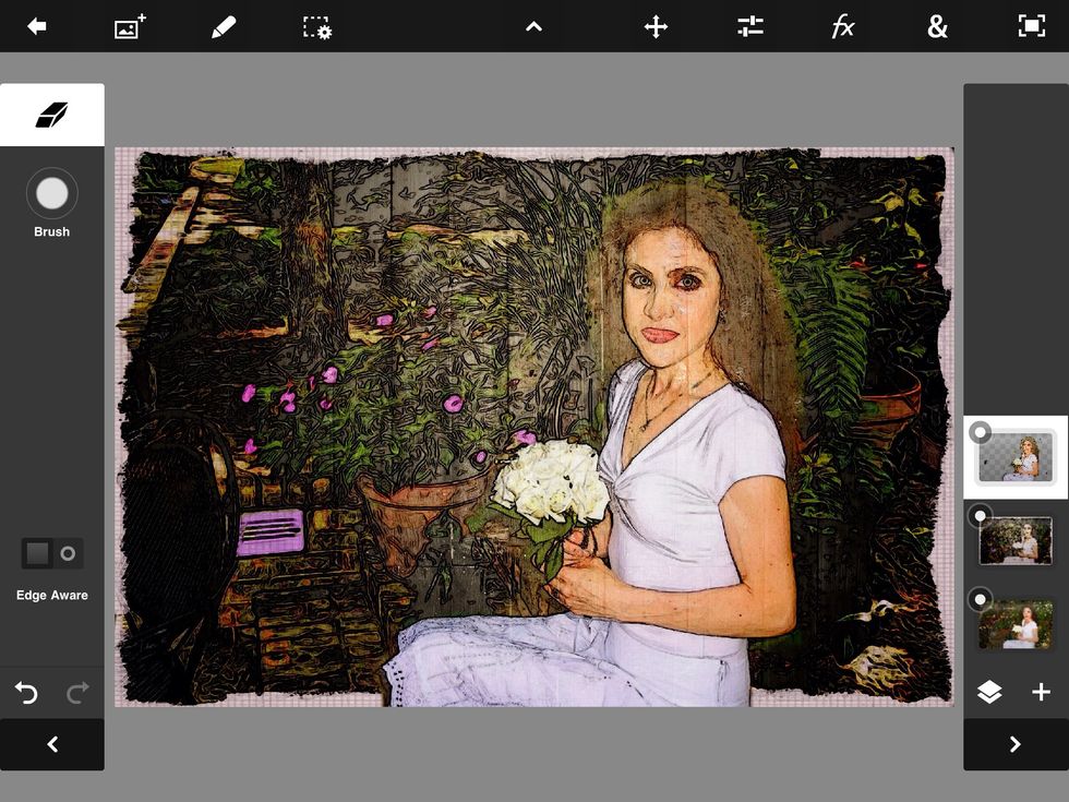 The background has been erased; you can now see the Moku effect in the background.