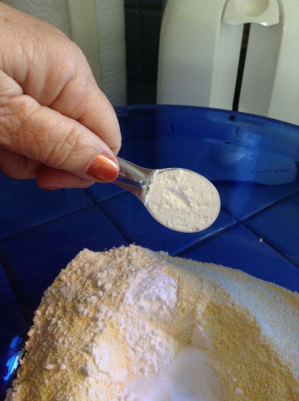 ...the baking power, baking soda and salt.