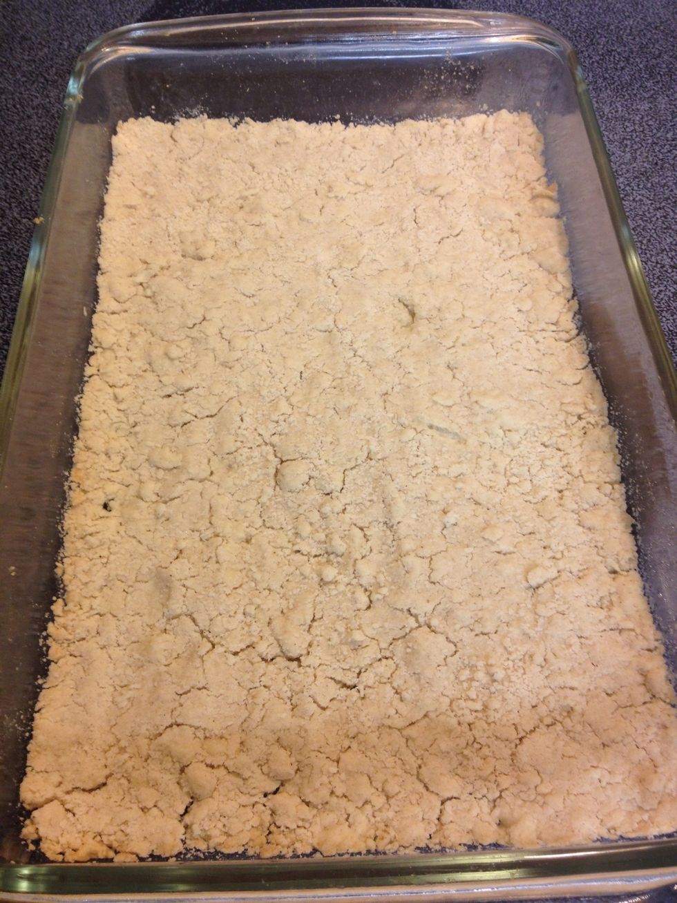 The base is lightly browned..