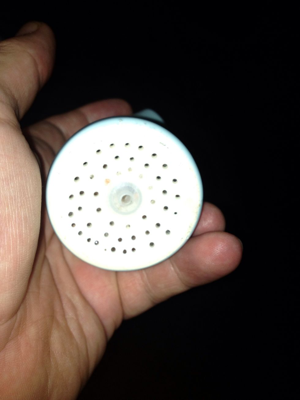 The base of the ceramic pipe