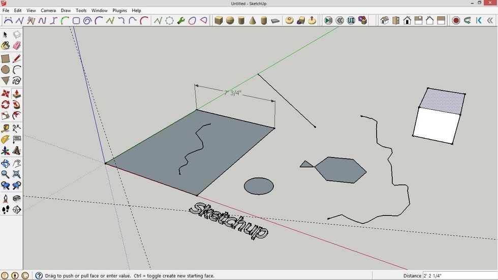 The basic idea is to use the LINE tool and other tools to SKETCH something.
