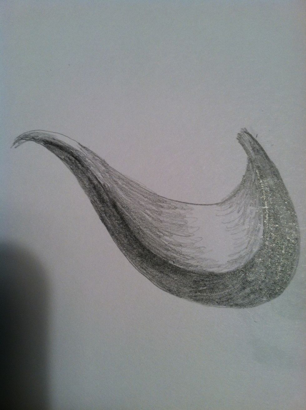The BASIC (very basic) shading of the hair is a lot like a ribbon with the highlights and shadows in it's dips and twists.