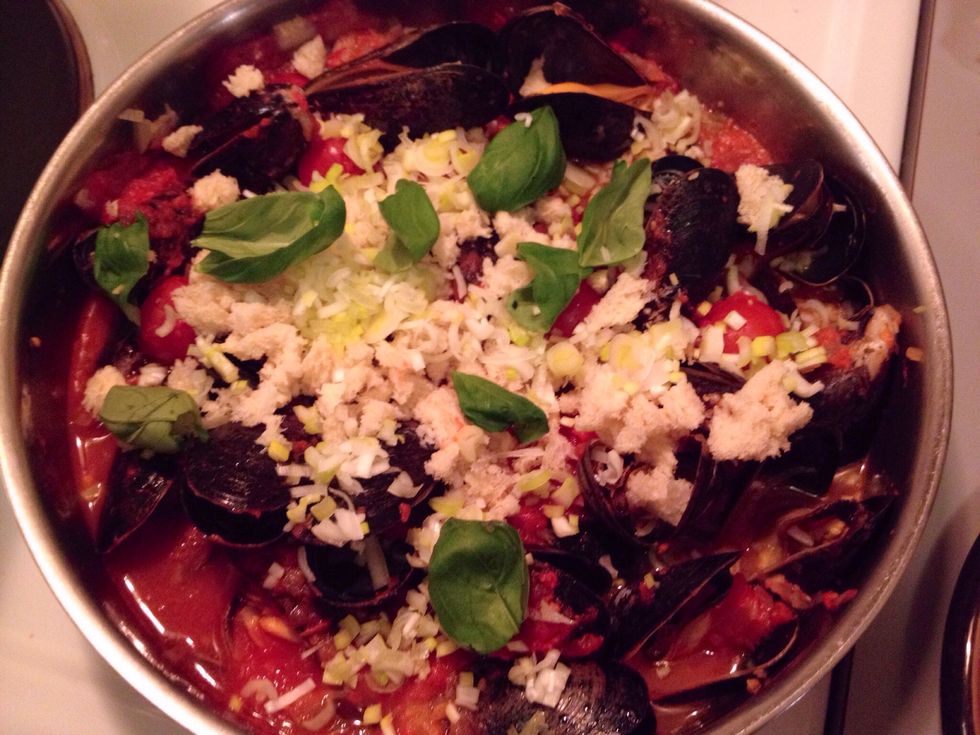 ..the basil leaves (as they are)...