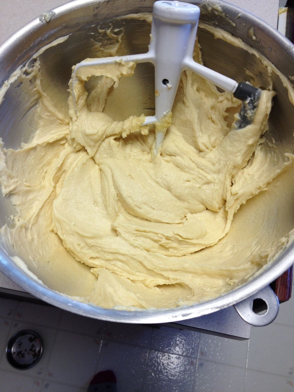 The batter is now done! Line cupcake tin with liners