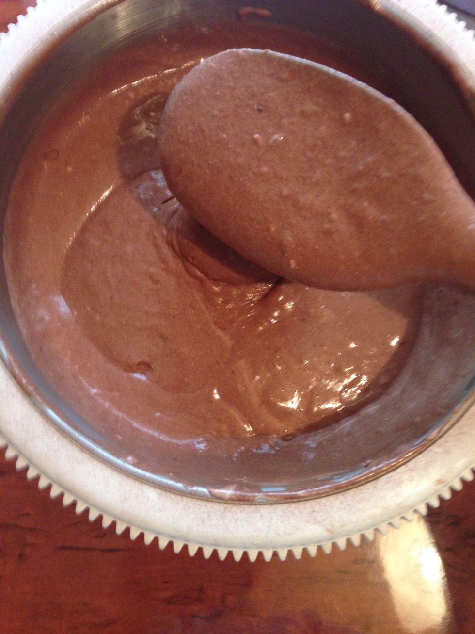 The batter should become doubled and airy