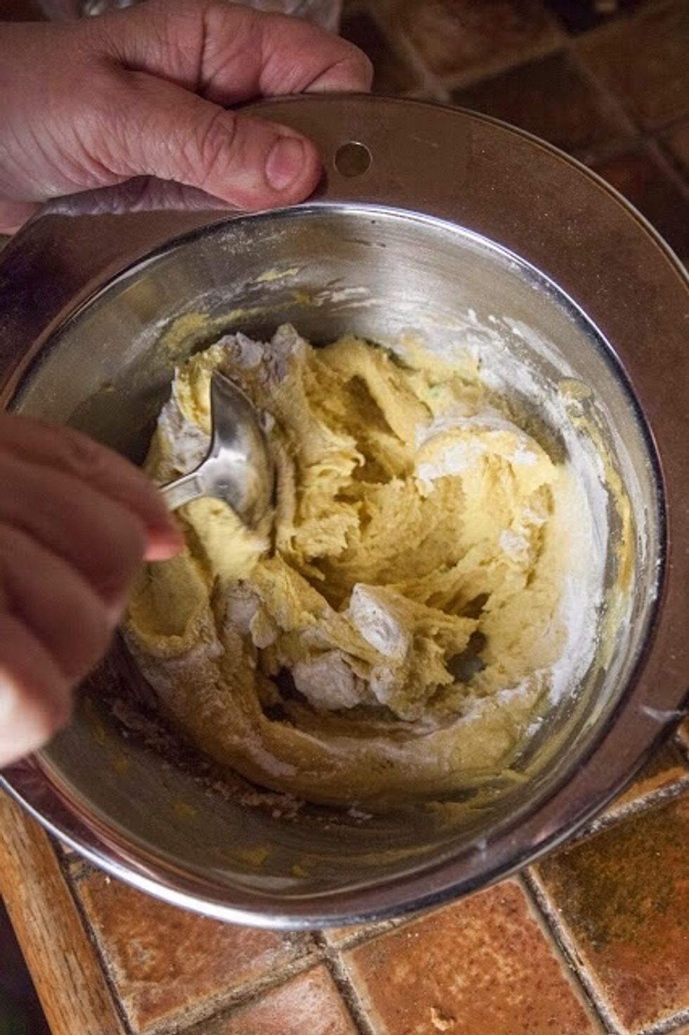 The batter will start to bubble and froth.