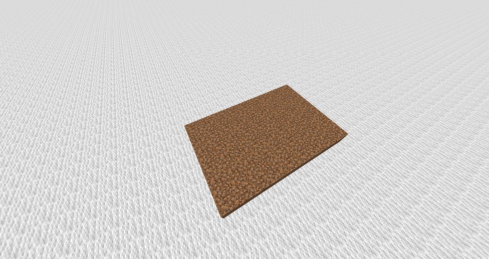 The beauty of this design is that you can make it as long as you wish. So make your platform of dirt. Make sure it is 6 blocks wide but you can make it as wide as you want.