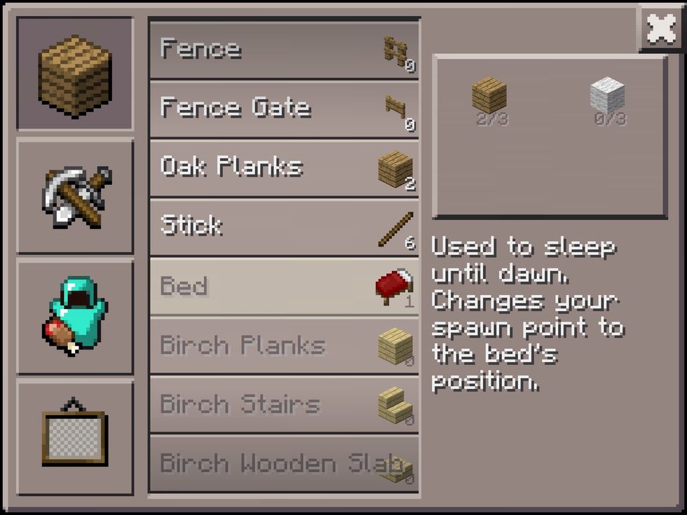 The bed is very useful should you die as it will bring you back to where your bed is placed. Of course, we don't plan on dying much!