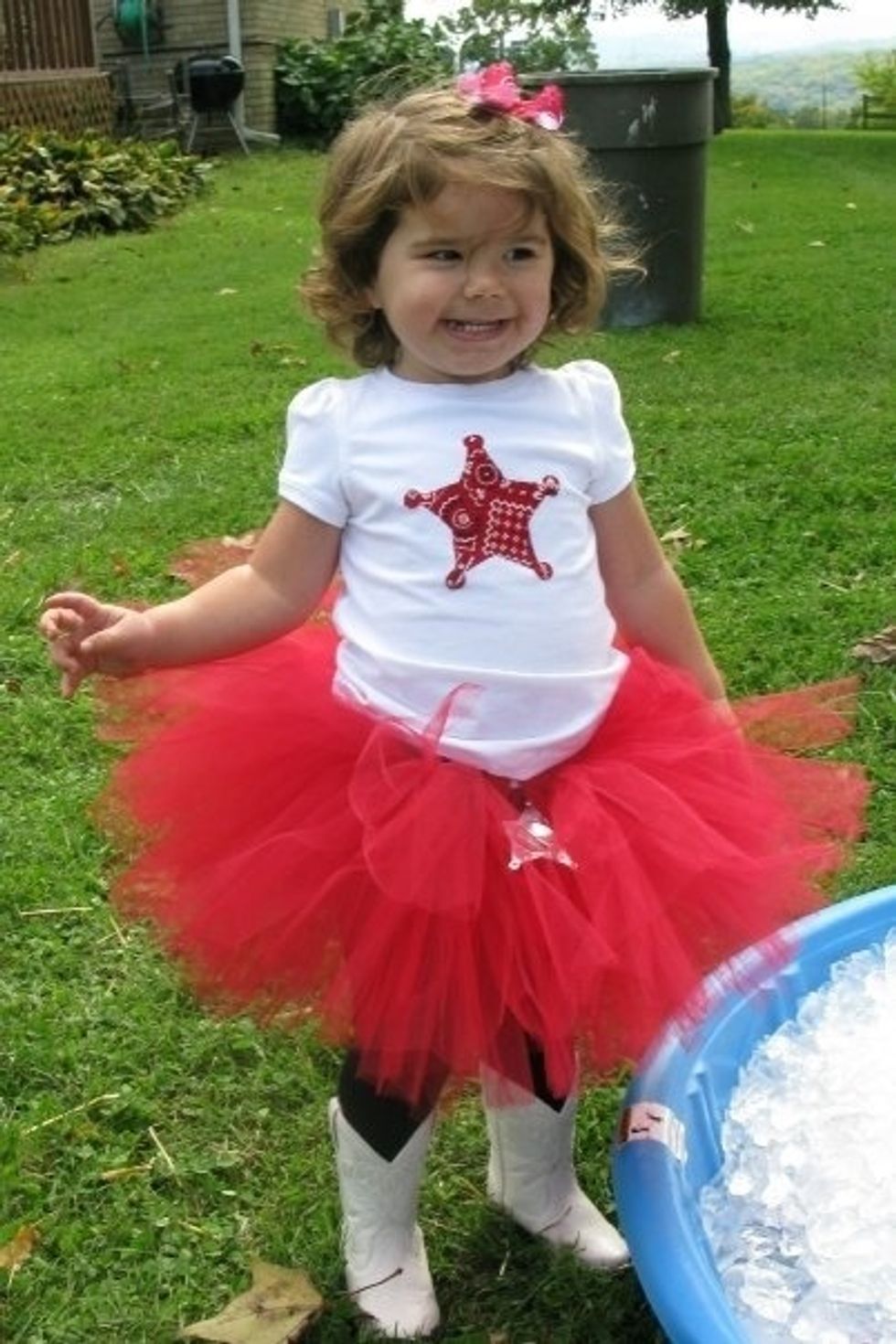 The birthday girl loved her party and was stylin' in her western wear.