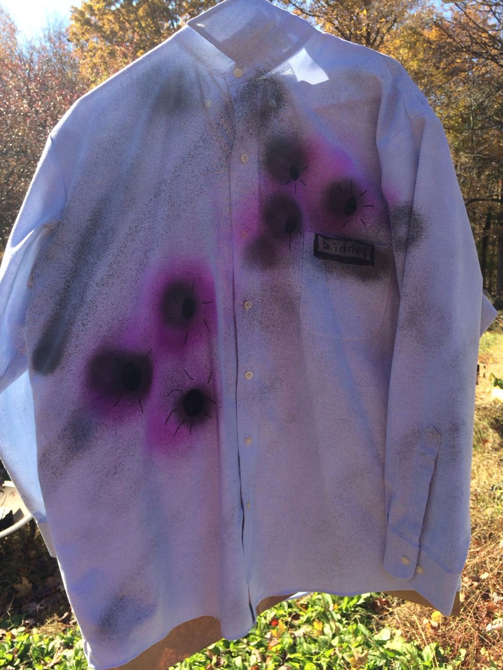 The black spray gives a deeper look. I lightly sprayed the rest to create a "dirty" look.