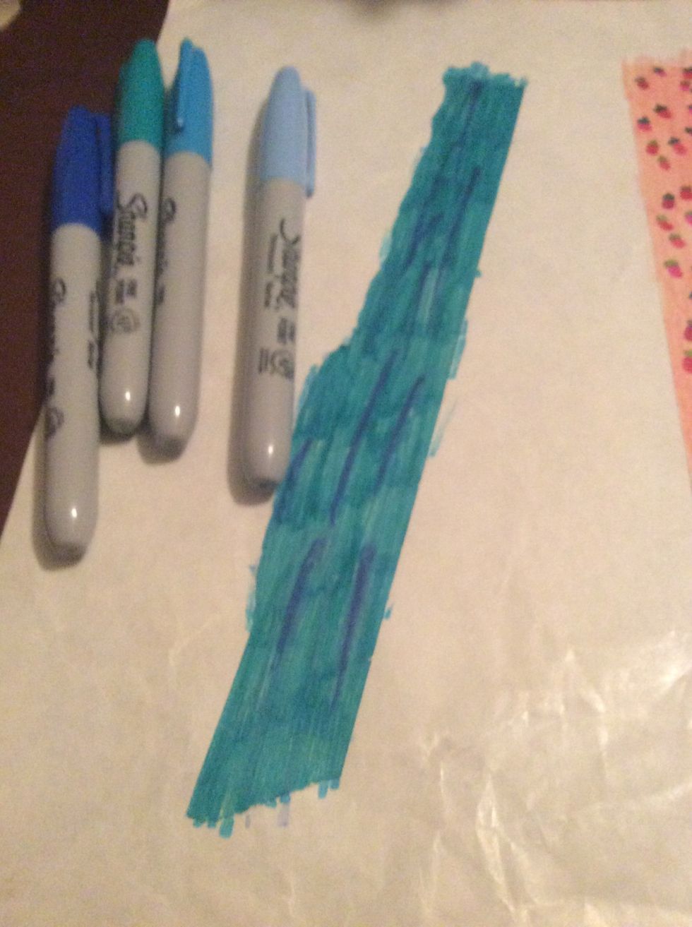 The blue one I striped