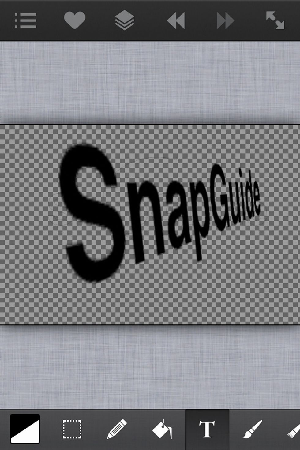 The blue squares will appear again and you can drag them to alter the shape of the text. Here we see the text with a sort of 3D, pop out the screen (superman movie) kind of effect. :)