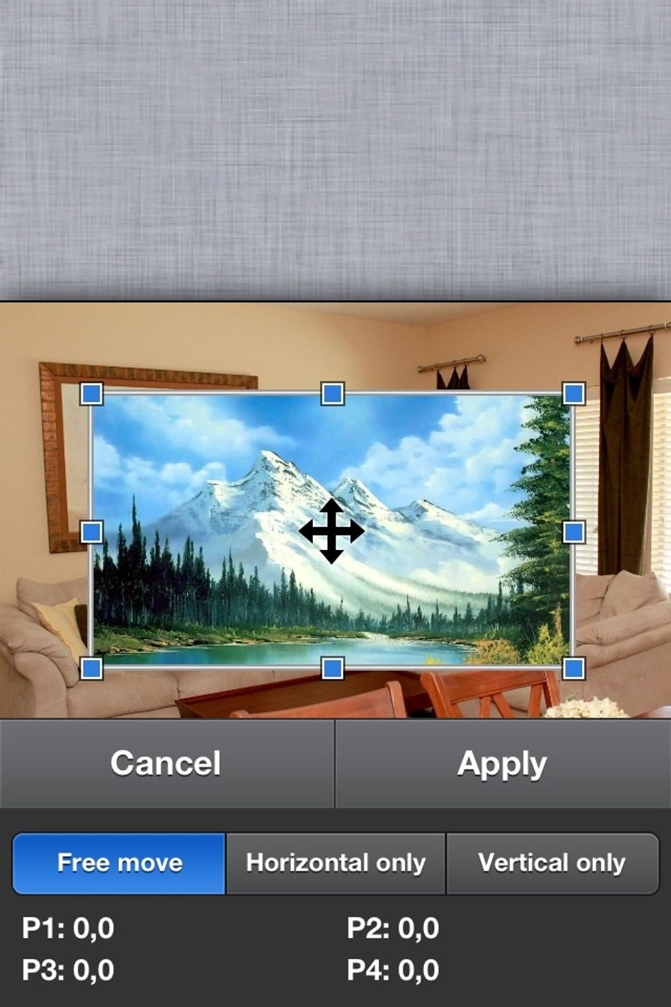 The blue squares will appear.