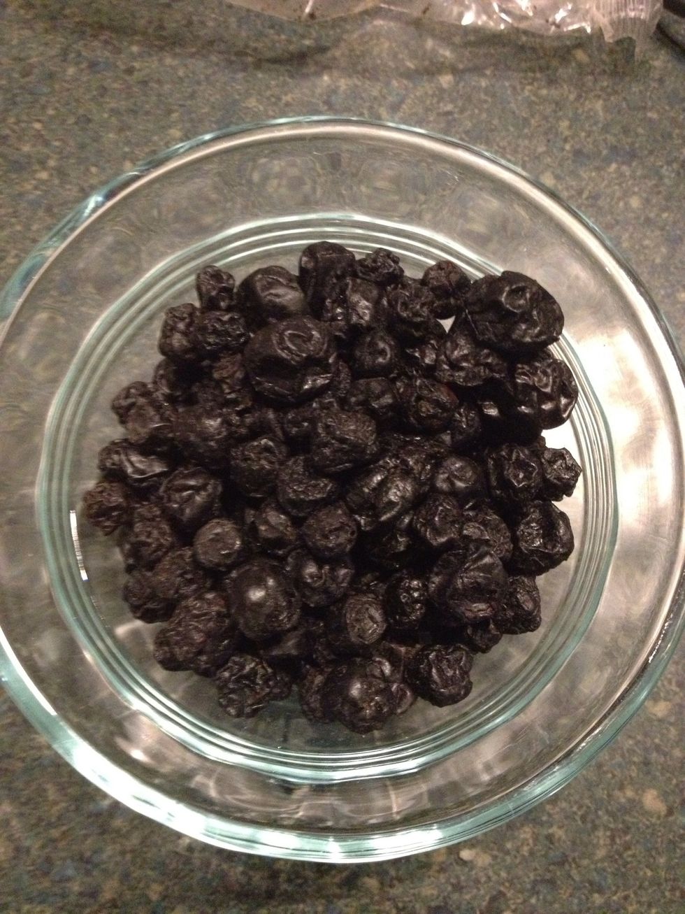 The blueberries