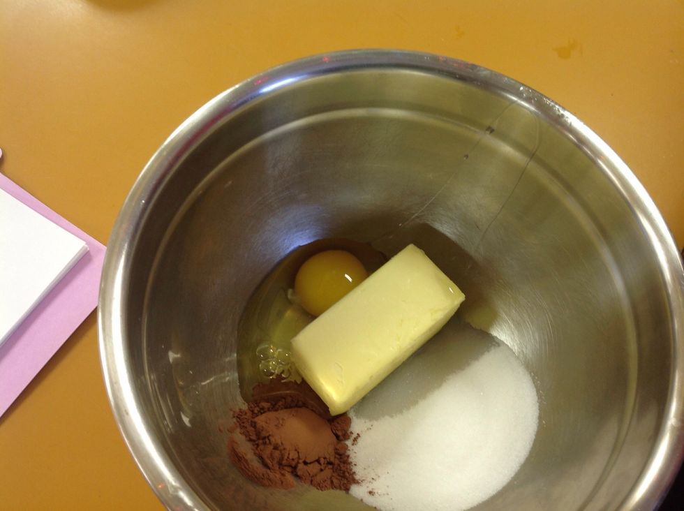 The bowl with all of the ingredients.