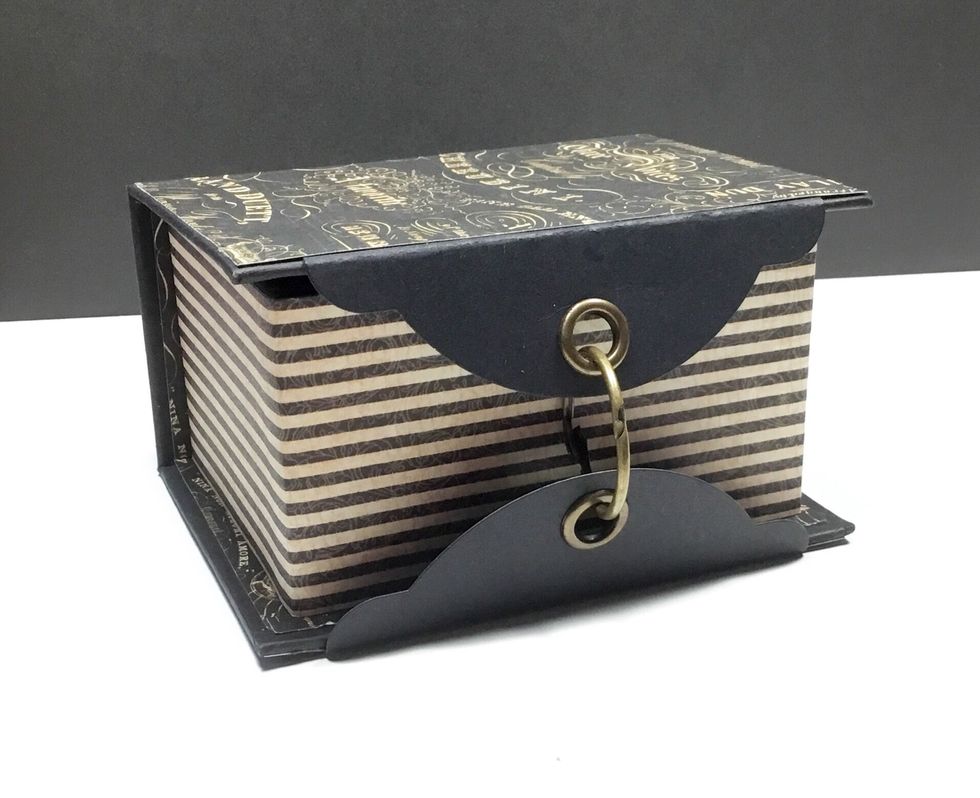 The box and concertina mini album are now complete ready for you to add your finishing details.