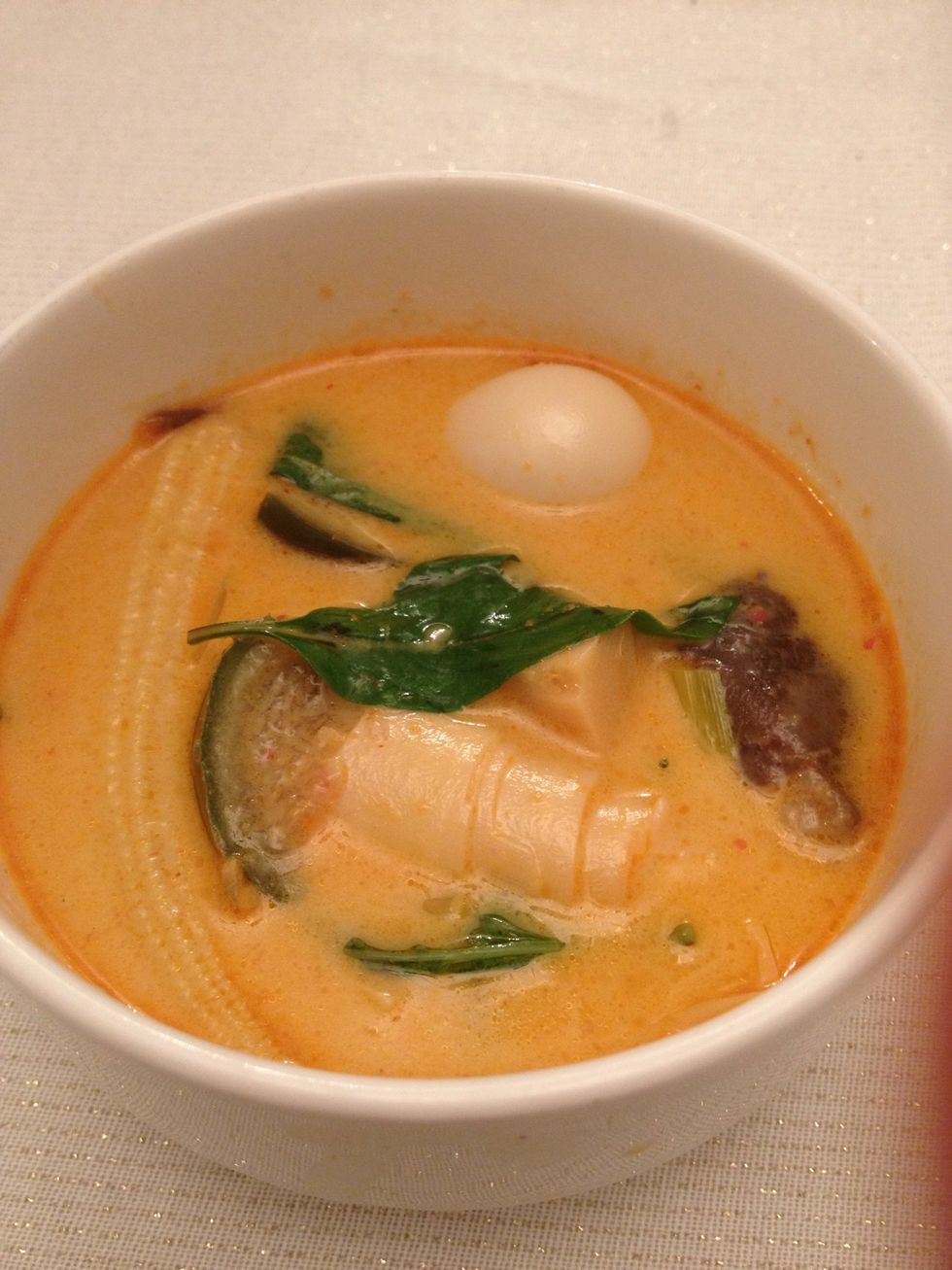 The broth is beautiful and smells heavenly.