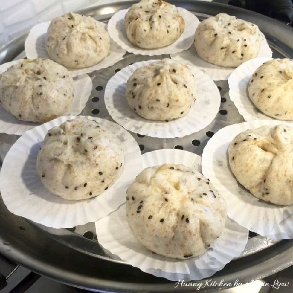 The buns will almost double in size when cooked. And we're done!