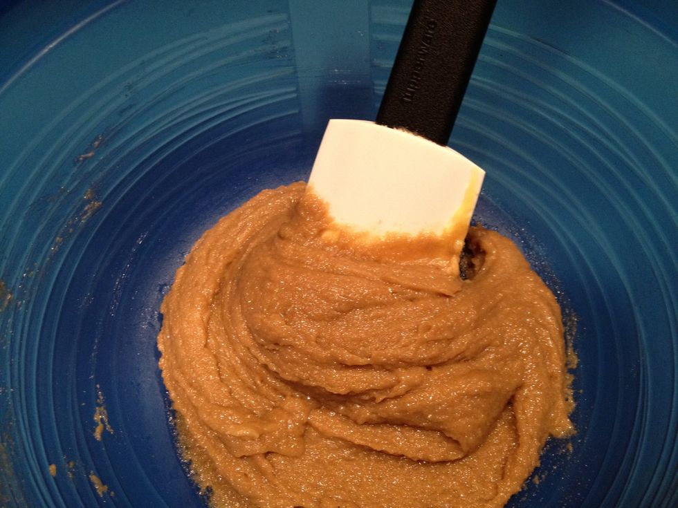 The butter and sugar should mix together to form a rich, thick caramel 'paste'