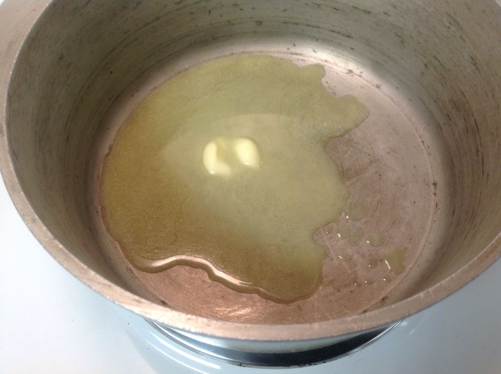 The butter should be fully melted