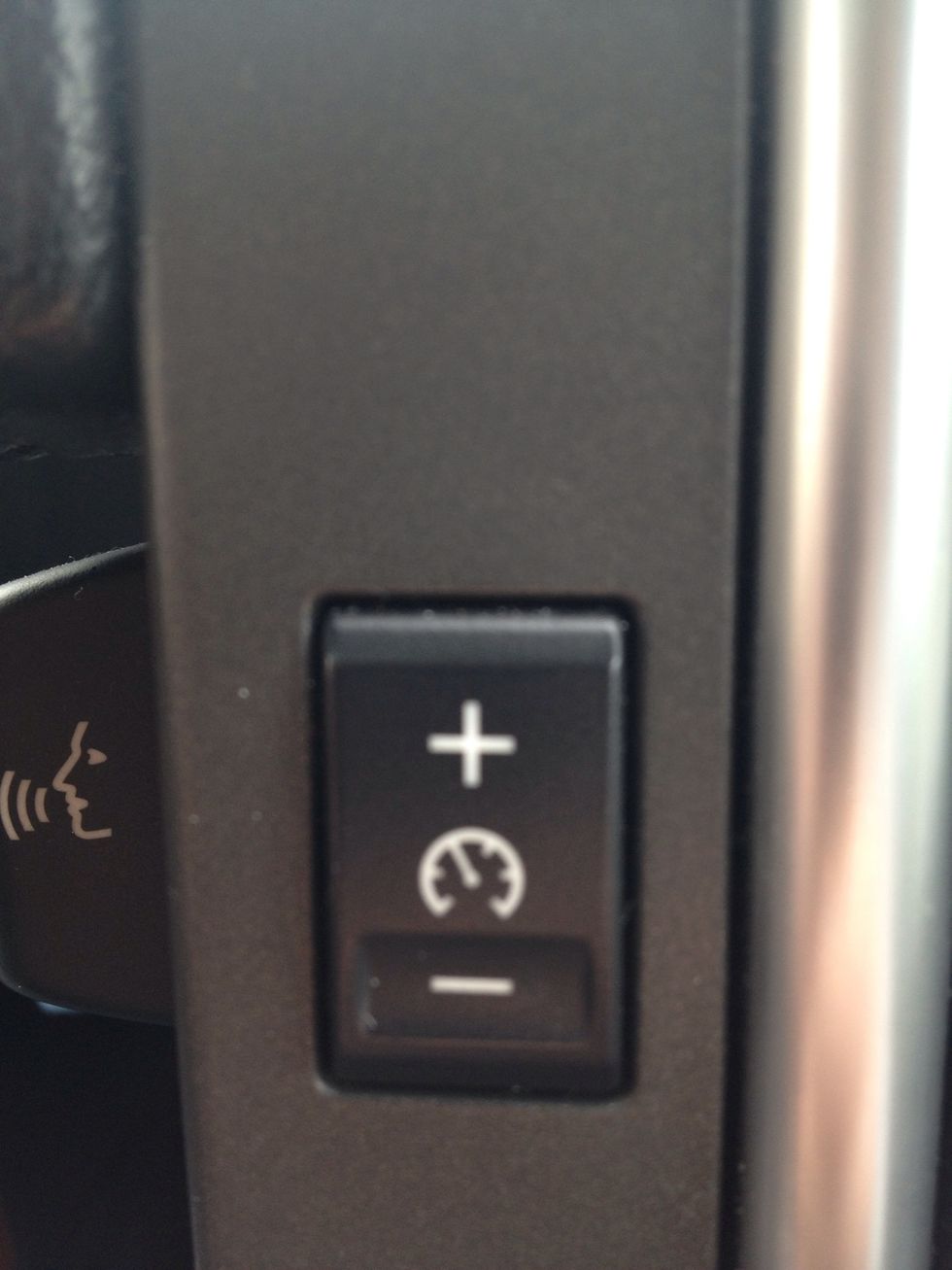 The button above it adjusts your speed while in cruise control.