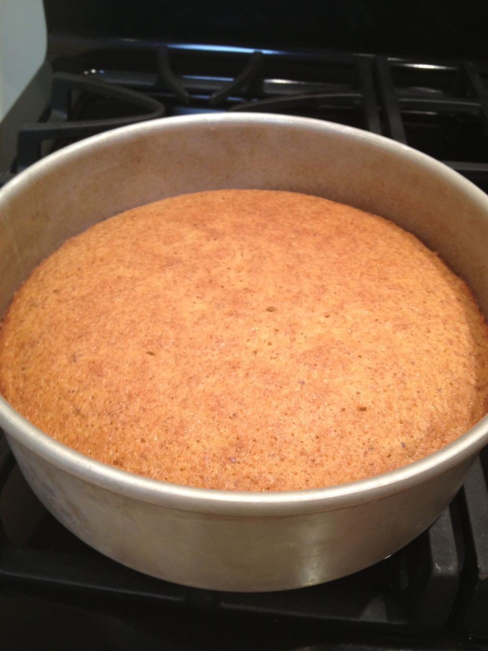 The cake is done when it springs back slightly when touched, a cake tester comes out clean and when it pulls away from the side of the pan. While the cake is cool you can start on the glaze.