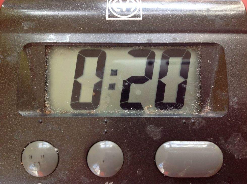 The cake should have about 30 minutes, according to the size of the baking tin \ud83d\ude04