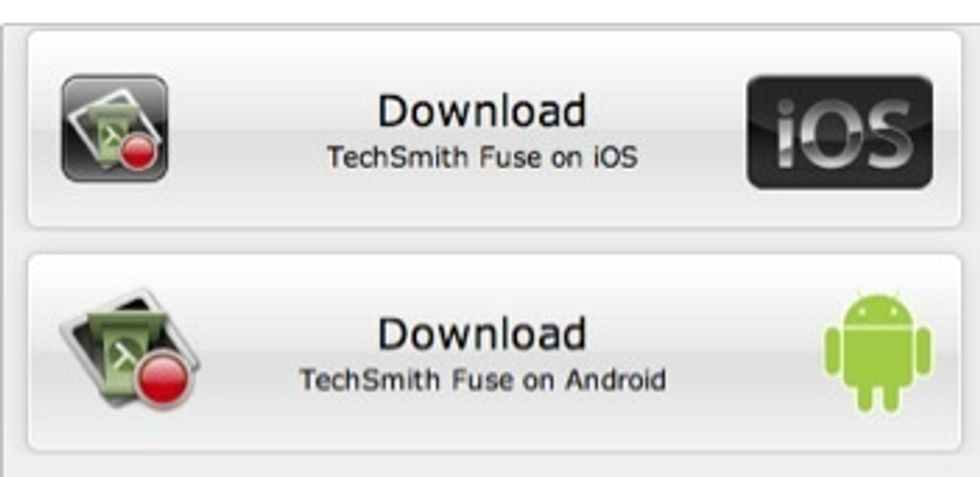 The Camtasia Relay mobile app downloads are available here as well. The app is called Fuse.