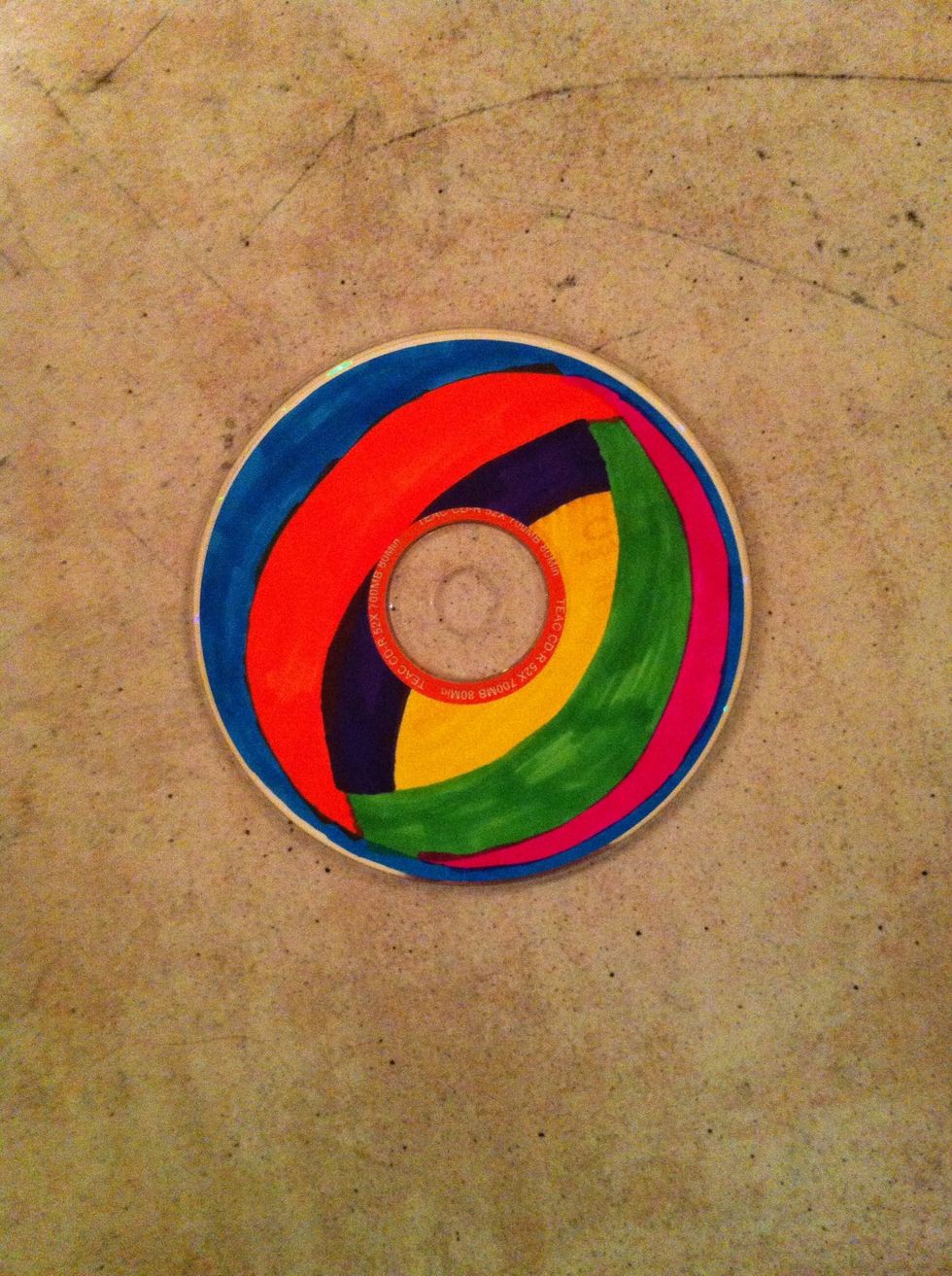 The CD with the pretty sticker!(: