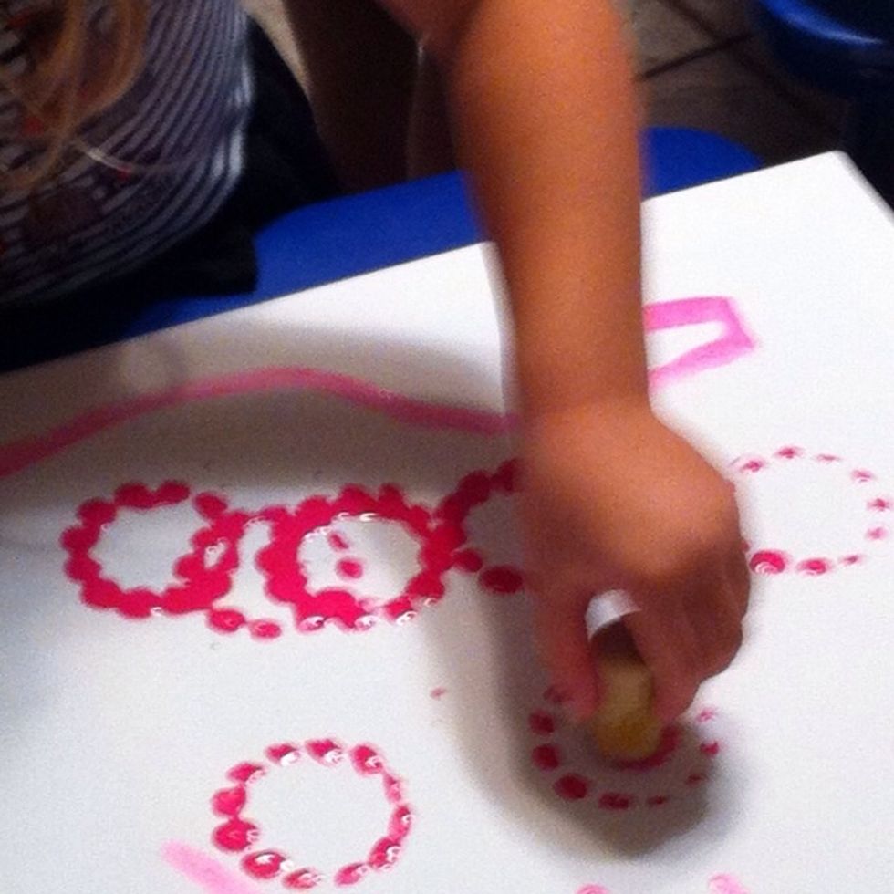 The centers were stamped with a cork.