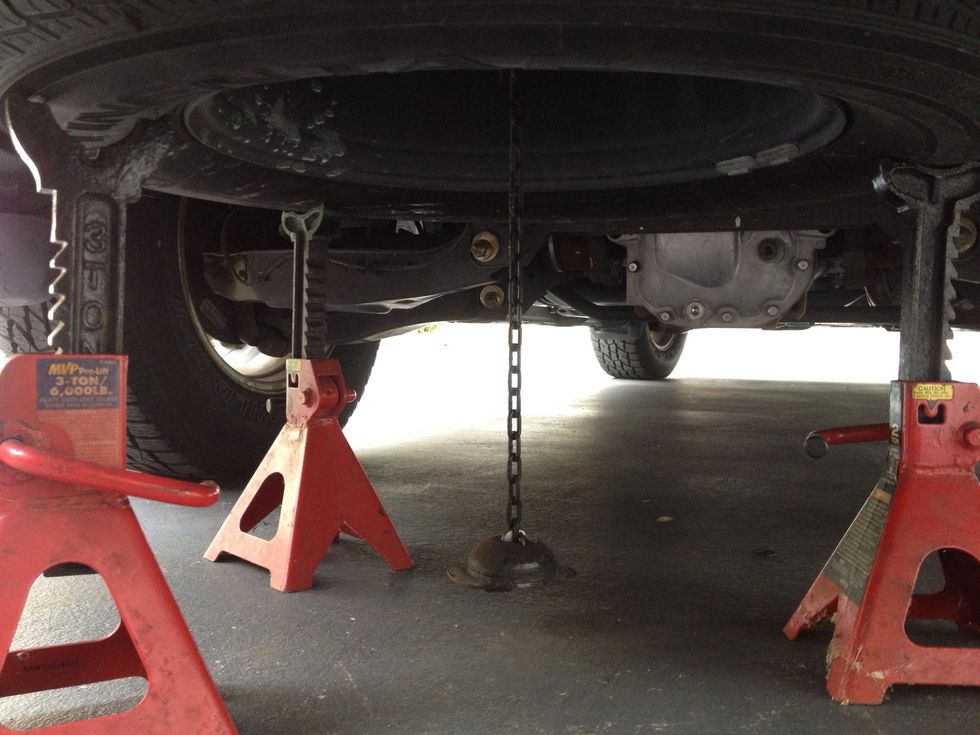 The chain lowered all the way