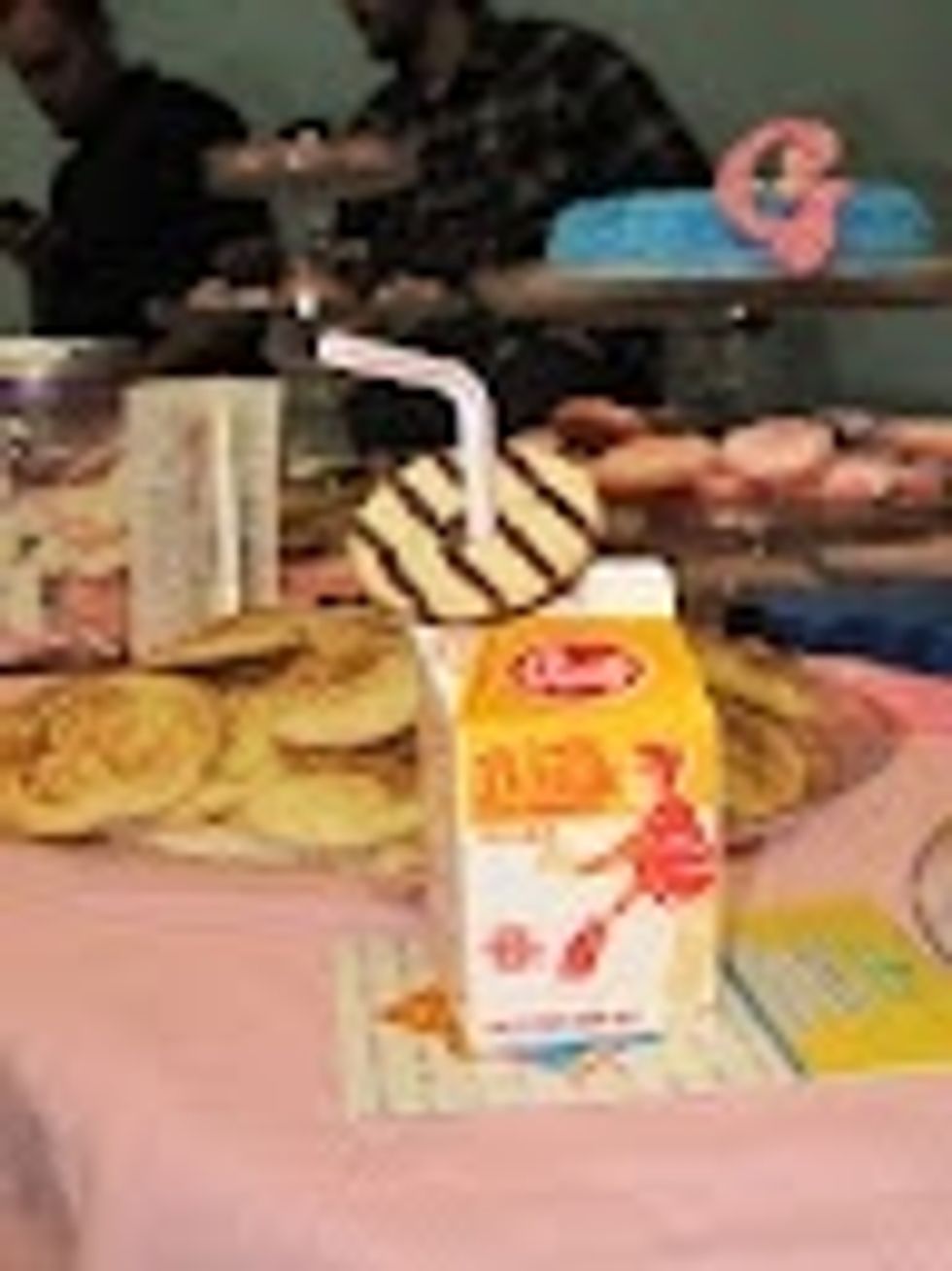 The children enjoyed the little touches like adding a cookie over the straw.